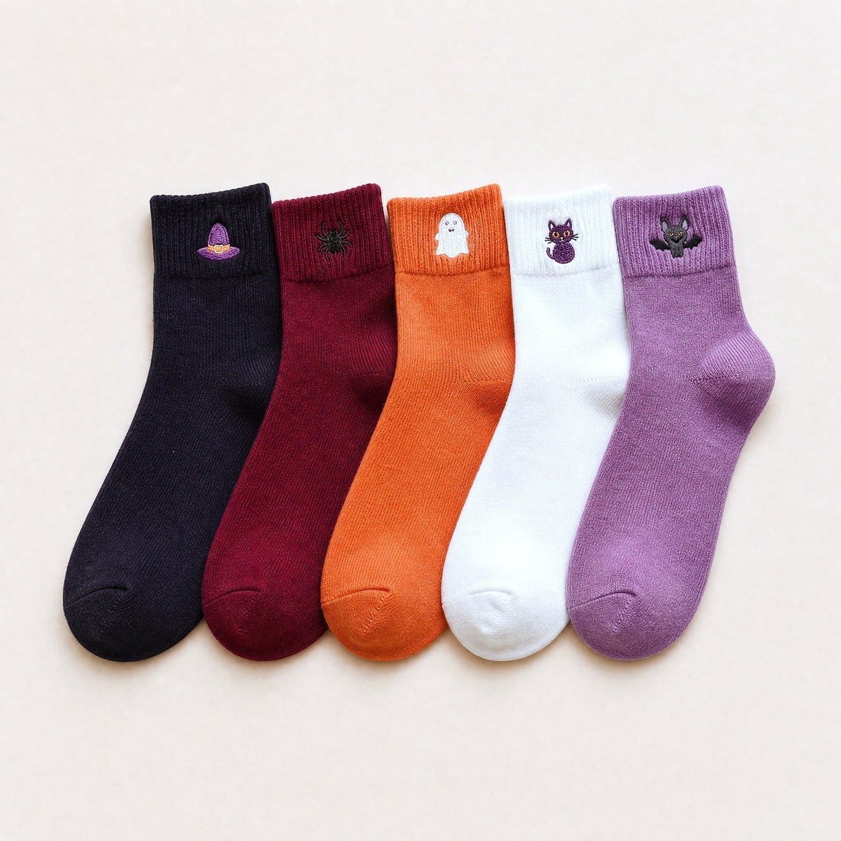 Halloween Socks - Colorful Set of 5 Pairs