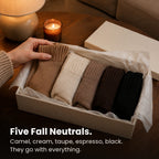 Espresso Sweater Socks - The Coziest Slouchy Boot Socks (5 Pairs)
