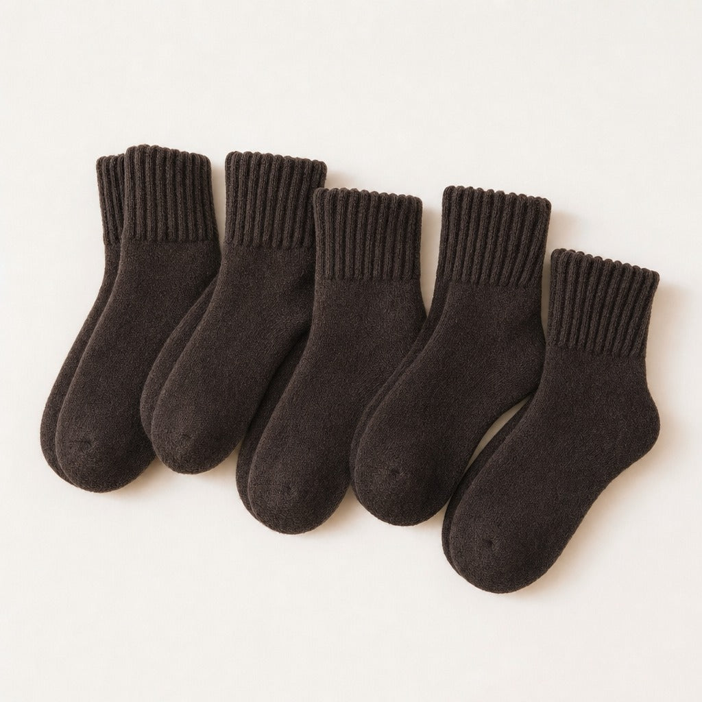 Espresso Sweater Socks - The Coziest Slouchy Boot Socks (5 Pairs)